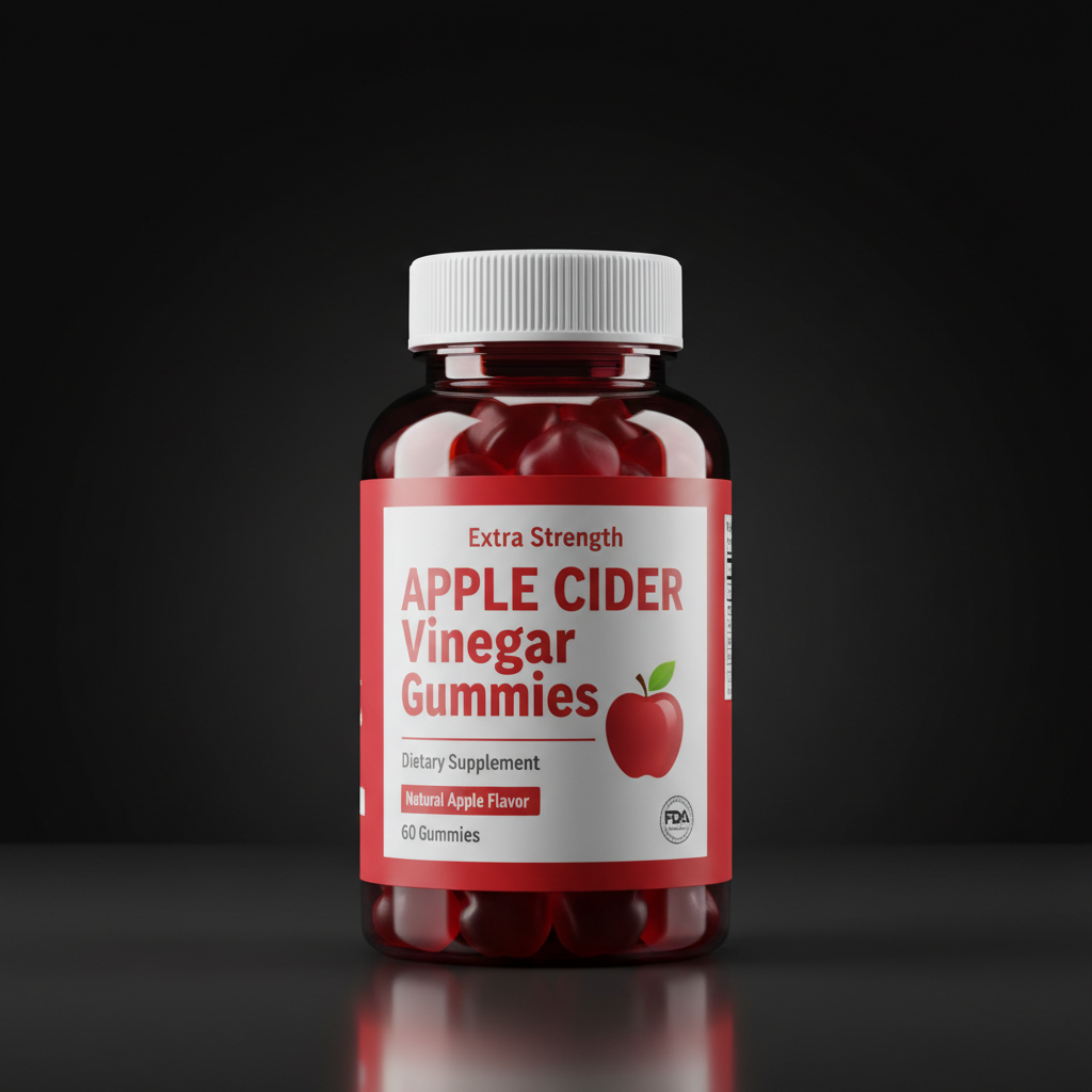 Extra Strength Apple Cider Vinegar Gummies premium studio product photo