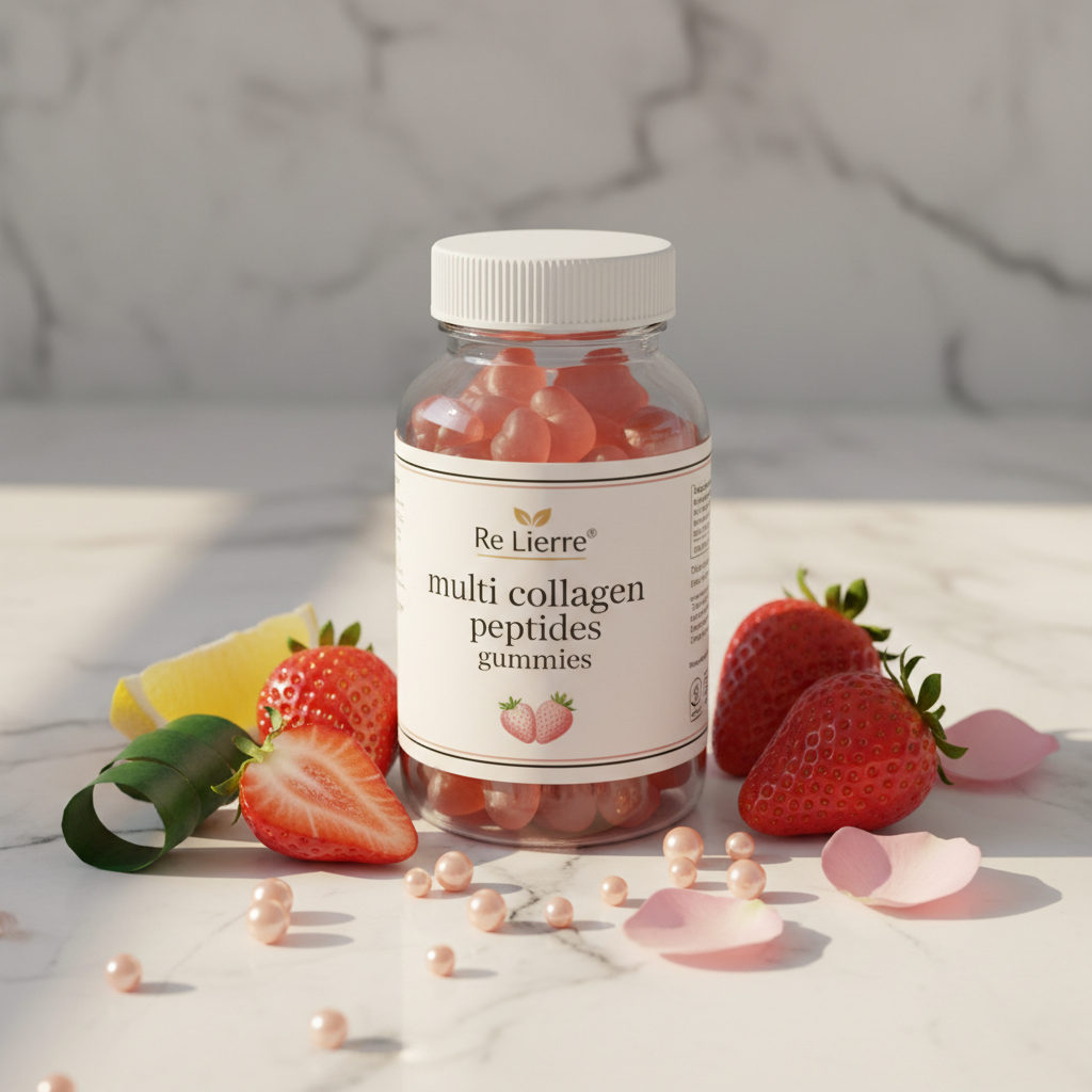Re Lierre Collagen Gummies with natural strawberry and wellness ingredients