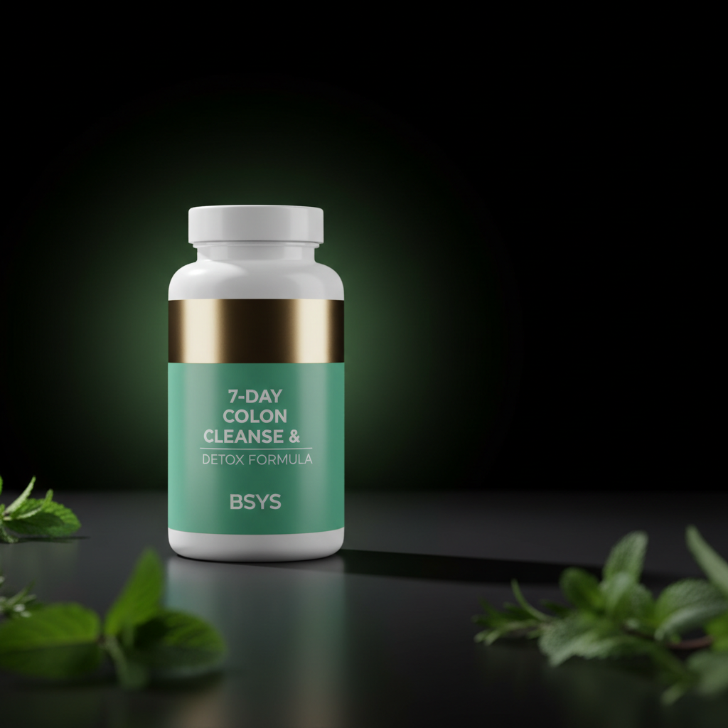 BSYS 7-Day Colon Cleanse Detox Formula premium brand editorial shot