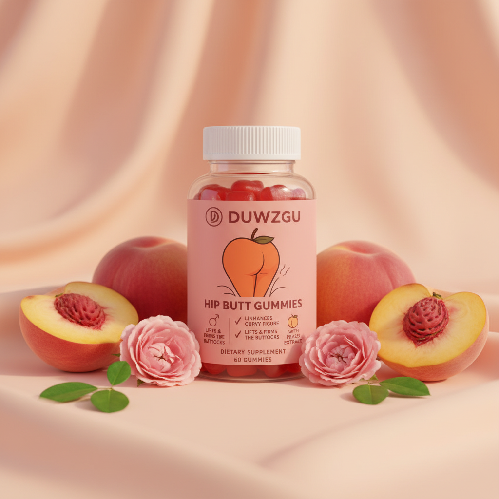 DUWZGU Hip Butt Gummies peach lifestyle