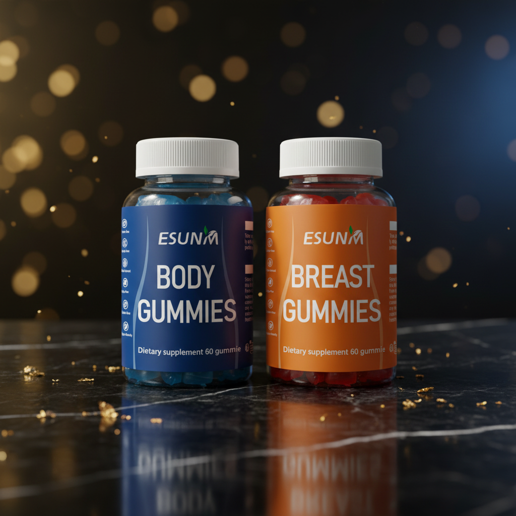 ESUNM Body Gummies dark luxury product shot