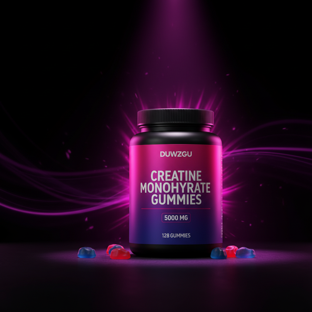 DUWZGU Creatine Monohydrate Gummies premium brand editorial shot