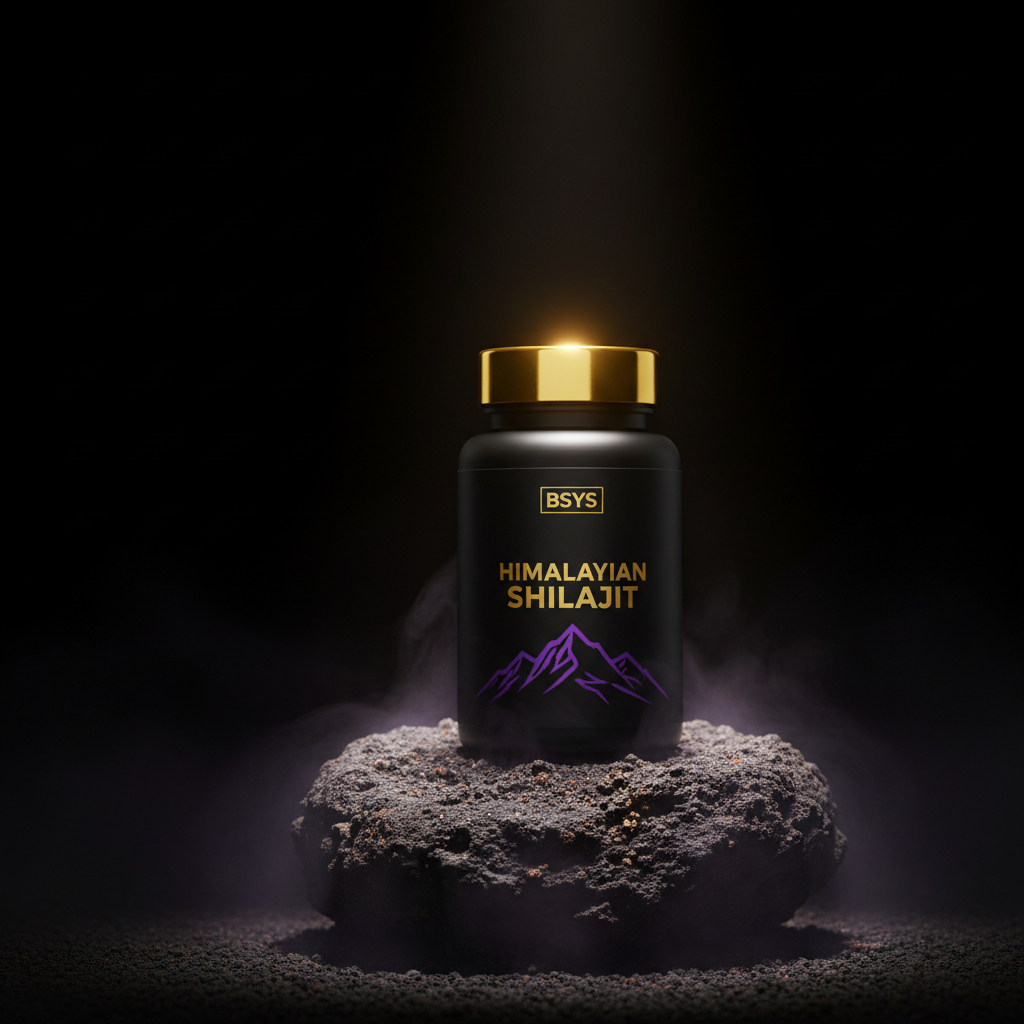 BSYS Himalayan Shilajit Gummies premium brand editorial shot