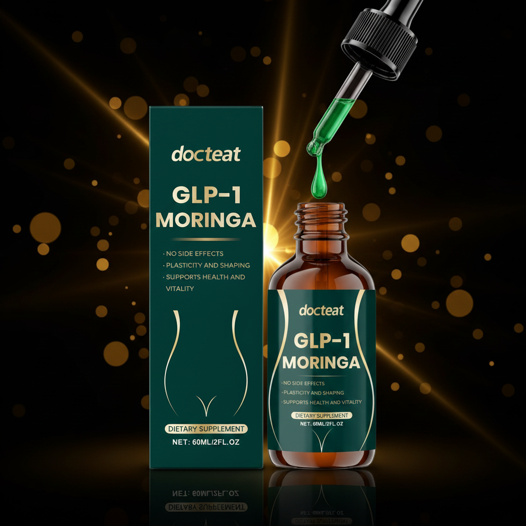 Docteat GLP-1 Moringa dropper macro dark gold